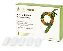 Phyto-suppositories Fitoleum 9 herbs + olive